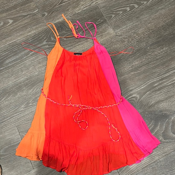 Vici Dresses Vici Collection Pink Orange Color Block Mini Dress Poshmark